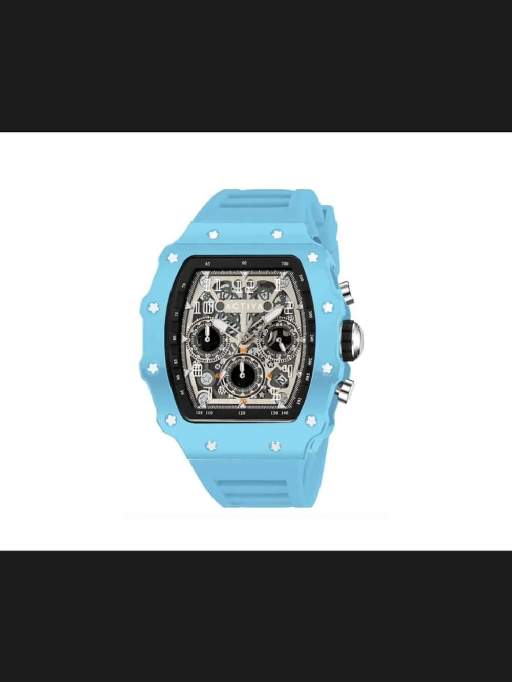 Activa Light Blue Chronograph Sports Watch